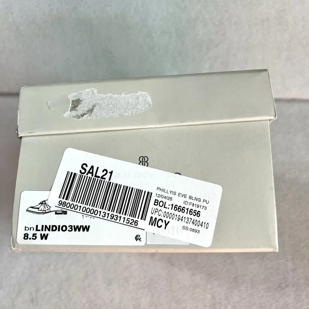 Bandolino Lindio Bow Loafer Black White Slip On Shoes Size 8.5W Block Heel NIB